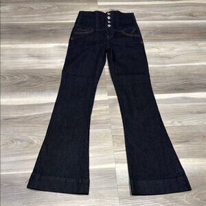 🏴 Foxy jeans super high wise Flare Wide Leg Jeans